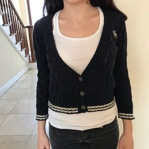 Abercrombie kids cotton navy cardigan with buttons